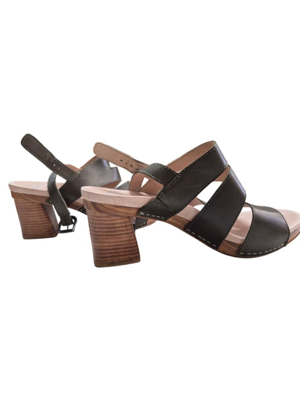 Dansko Brown Leather Strappy Heeled Sandals Size 39 Women 9.5 - Picture 3 of 13